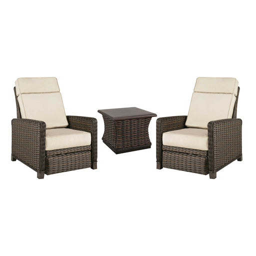 Catalina Woven Outdoor Chat Set on a white background
