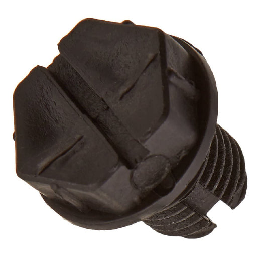 Quarter Slot Drain Plug, 3/8-Inch, Black