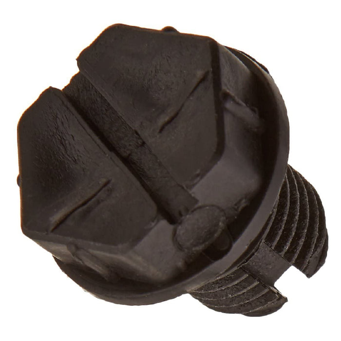 Quarter Slot Drain Plug, 3/8-Inch, Black