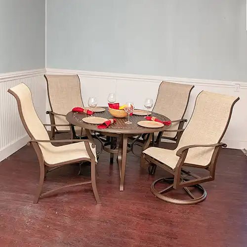 Cortland 48" Sling Outdoor Dining Set - Great Backyard Place