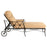 Derby Cushion Wrought Iron Adjustable Chaise Lounge - Great Backyard Place