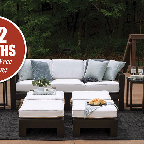 Up to 12 months interest free financing on patio furniture