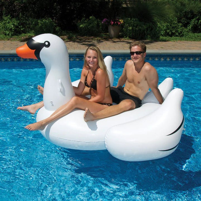 Giant Swan Pool Float - Great Backyard Place