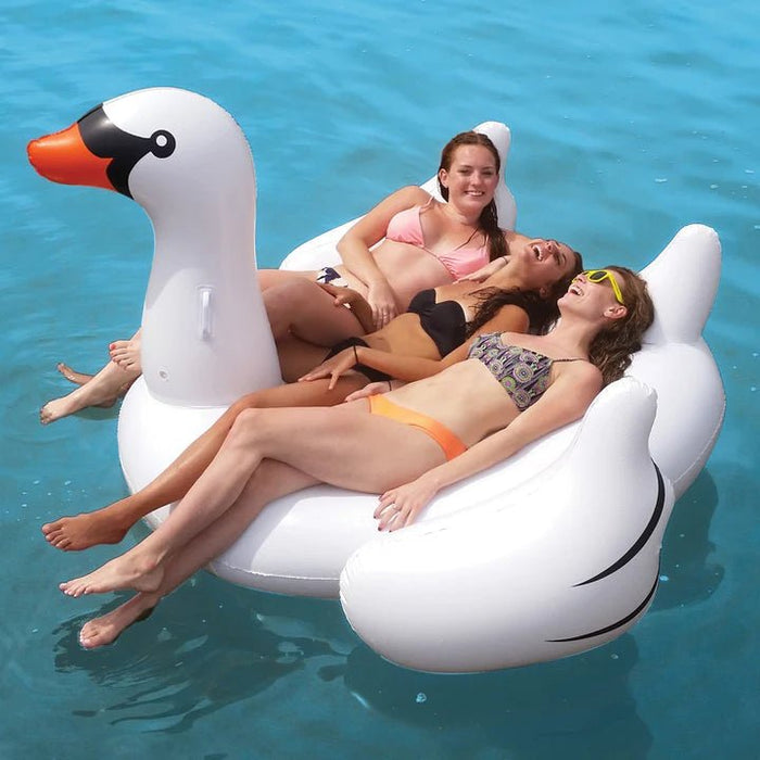 Giant Swan Pool Float - Great Backyard Place