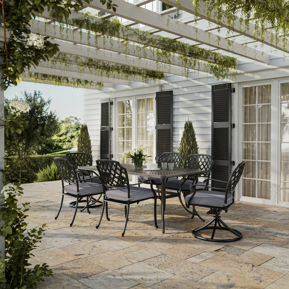 Madison 72" Alumicast Outdoor Dining Set - Great Backyard Place