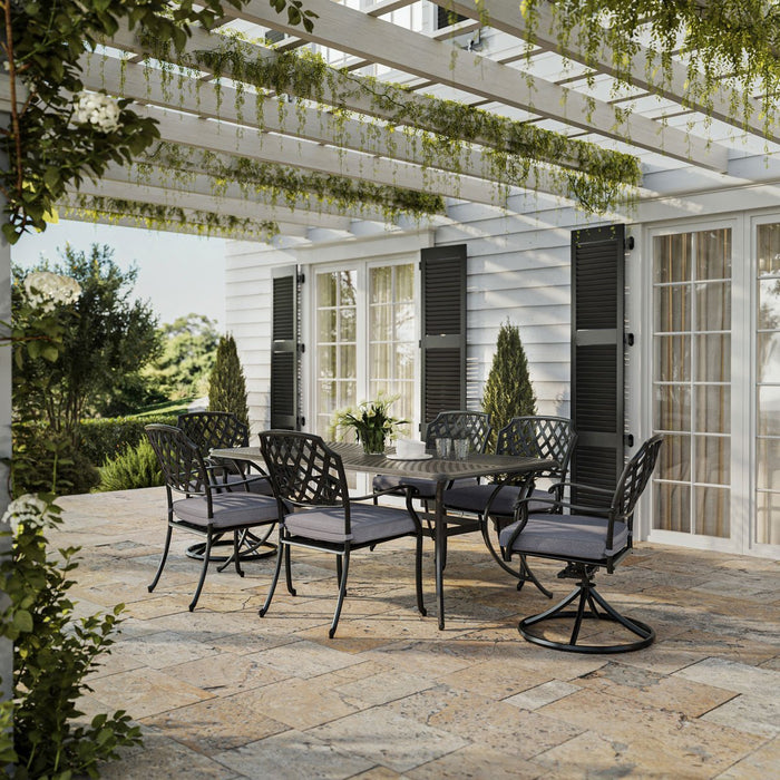 Madison 72" Alumicast Outdoor Dining Set - Great Backyard Place