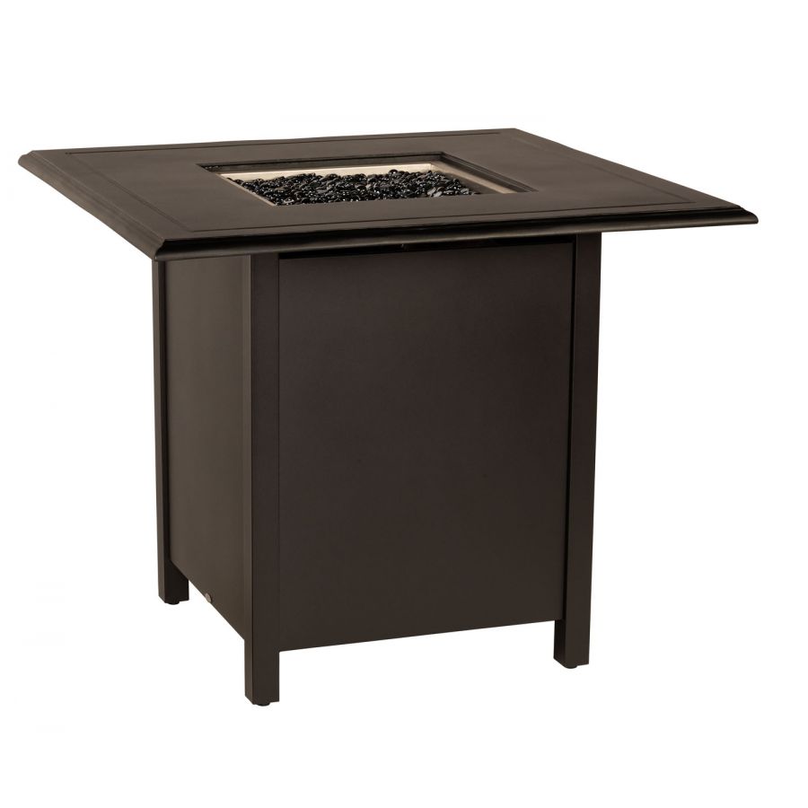 Solid Cast Complete Square Counter Height Fire Table - Great Backyard Place