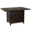 Solid Cast Complete Thatch Rectangular Counter Height Fire Table - Great Backyard Place