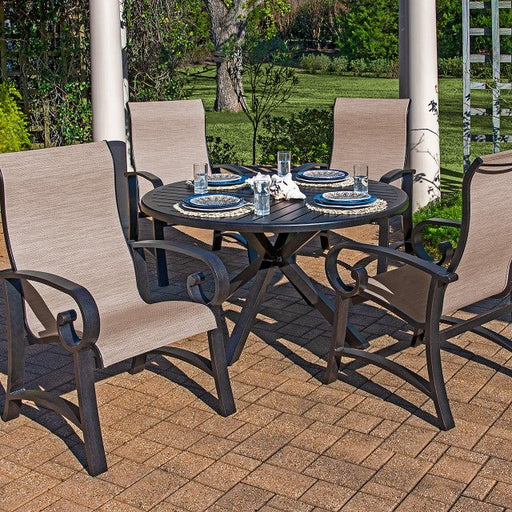 Solstice 52" Round Sling Dining Set - Great Backyard Place