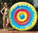 Spiral Tie Dye Island Float - Great Backyard Place