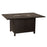 Solid Cast Complete Rectangular Dining Height Fire Table