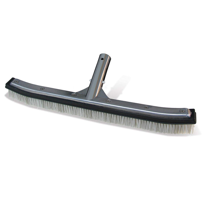 18-Inch Swimming Pool Brush With Aluminum-Back and Combo Bristles