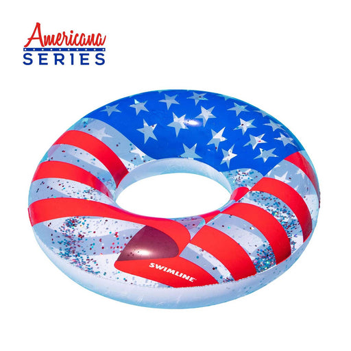 Americana Glitter Ring Pool Float