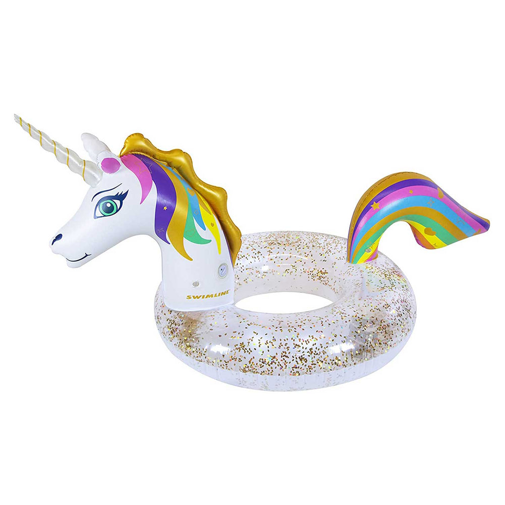 LED Unicorn Inflatable Glitter Ring