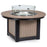 Brown and White Berlin Gardens Donoma 44" Round polywood Fire Pit Table