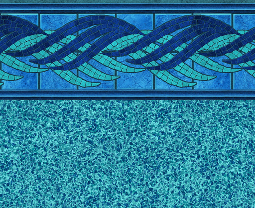 Ivy Panama Tile, Island Blue Floor In Ground Pool Liner