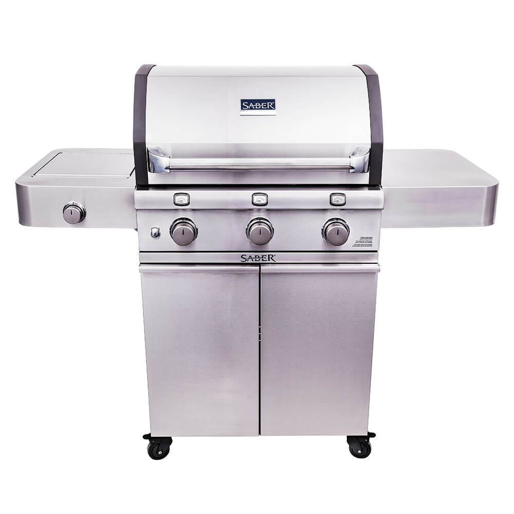 Deluxe Stainless 3-Burner Gas Grill | Great Backyard Place