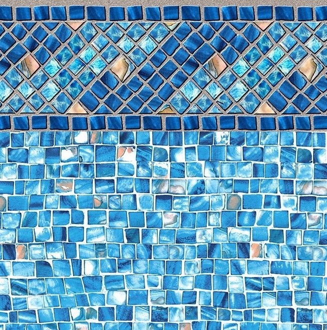 Amelia Tile, Oyster Bay Floor In Ground Pool Liner - Great Backyard Place