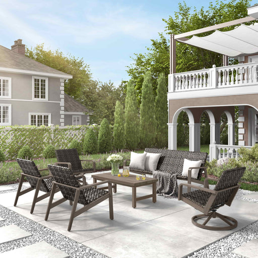 Antibes Aluminum Wicker Lounge Set - Great Backyard Place