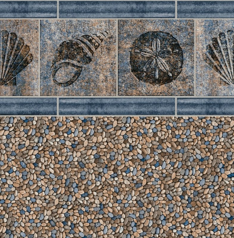 Arena Tile, Clearwater Tan Floor In Ground Pool Liner - Great Backyard Place