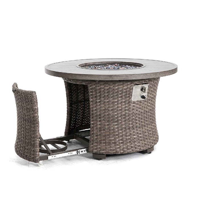 Barttle Round Gas Fire Pit - Great Backyard Place