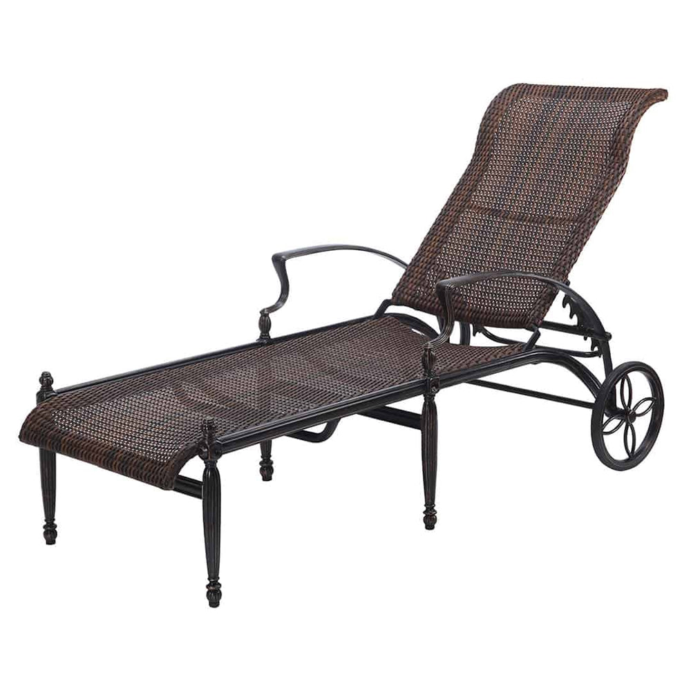 Bel Air Woven Cast Aluminum Chaise Lounge - Great Backyard Place