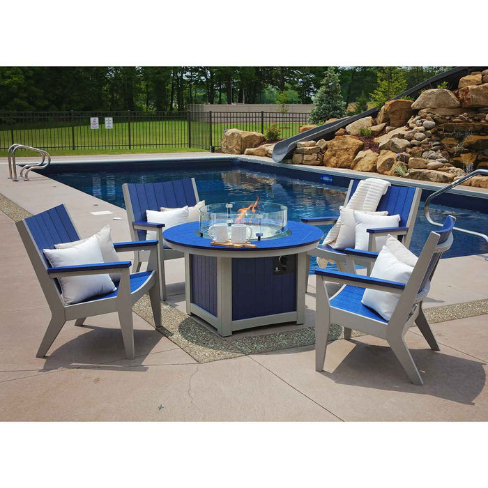 Berlin Gardens Donoma 44" Round Fire Pit Table - Great Backyard Place