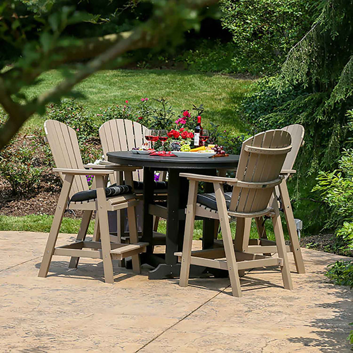 Berlin Gardens Resin Comfo - Back 48" Round Counter Height Dining Set - Great Backyard Place