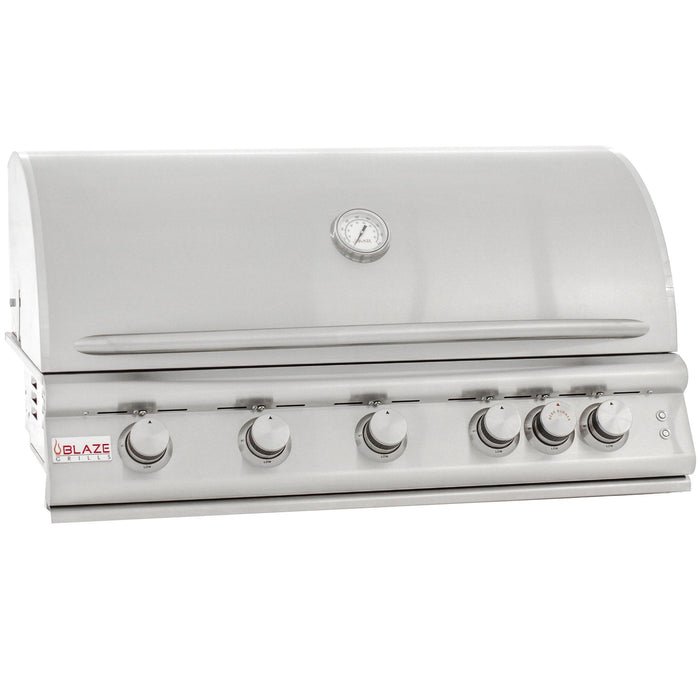 Blaze LTE 40 - Inch 5 - Burner Built - In Propane Gas Grill With Rear Infrared Burner - Great Backyard Place
