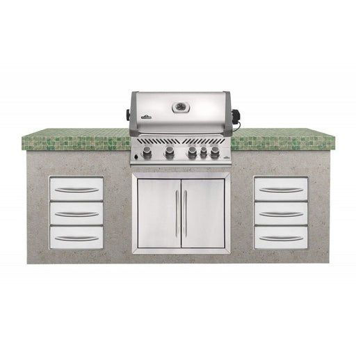 Built - in Prestige® 500 Stainless Steel Propane Gas Grill Head with Infrared Rear Burner - Great Backyard Place