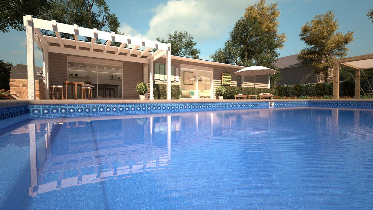 Cancun Blue Granite In Ground Pool Liner - Great Backyard Place