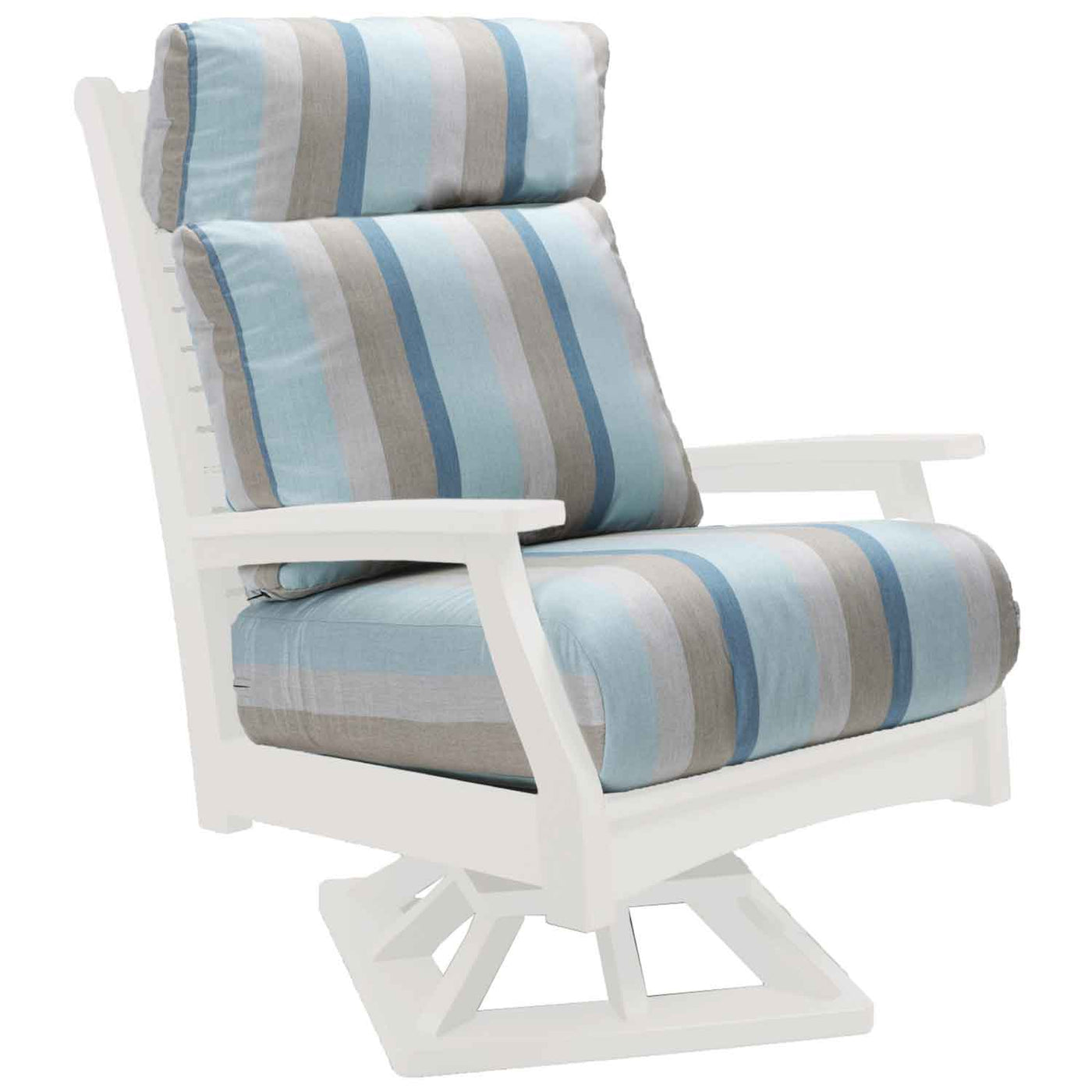 Classic Terrace Poly High Back Swivel Rocker | Great Backyard Place