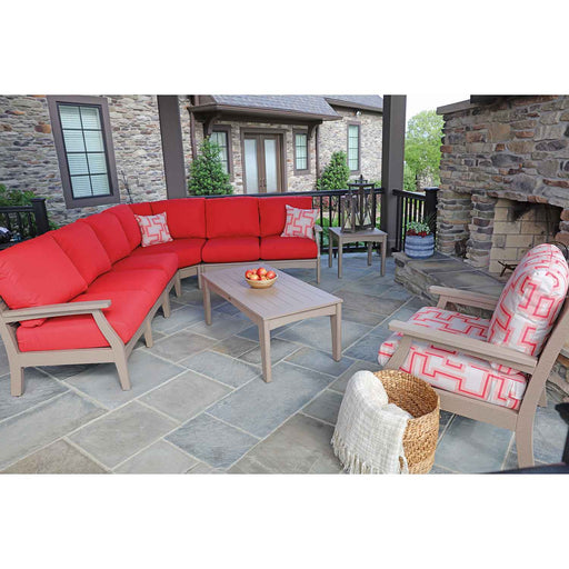 Classic Terrace Poly Left Arm Loveseat - Great Backyard Place
