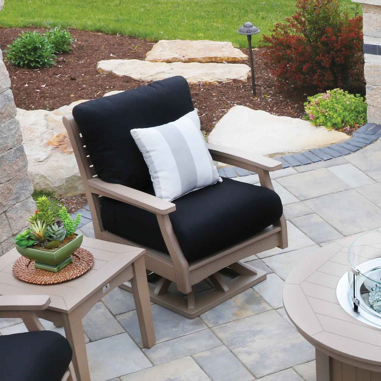 Classic Terrace Poly Swivel Rocker | Great Backyard Place