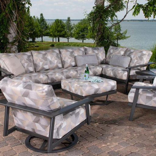 Dakoda Cushion Aluminum Sectional Set - Great Backyard Place