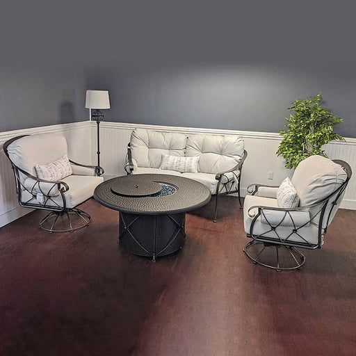 Derby Crescent Fire Pit / Love Seat Collection - Great Backyard Place