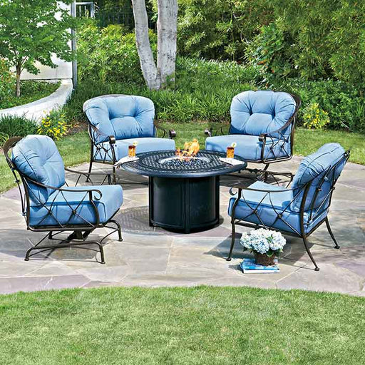 Derby Crescent Fire Pit / Love Seat Collection - Great Backyard Place