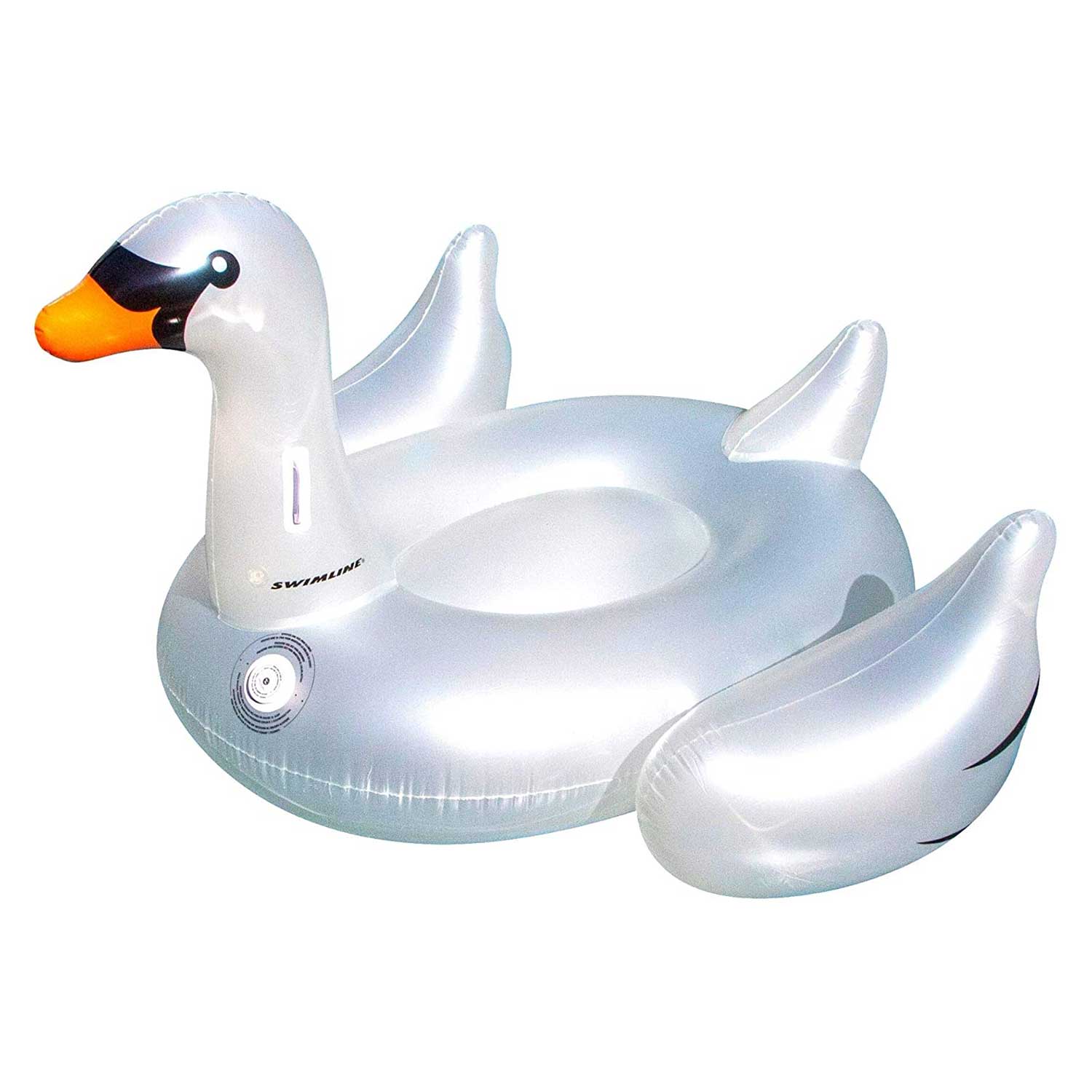 Swan Inflatable Raft Giant Inflatable LED Light-Up Swan Pool Raft | Great Backyard Place