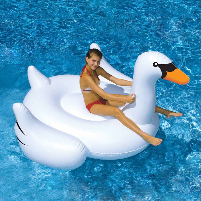 Giant Swan Pool Float - Great Backyard Place