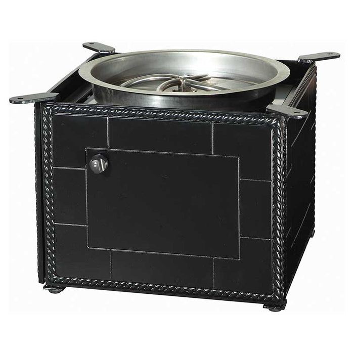 Grand Terrace 54" Round Gas Fire Pit with Paradise Base - Great Backyard Place