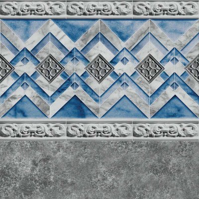 Gray Neptune Tile, Gray Marino Floor In Ground Pool Liner - Great Backyard Place