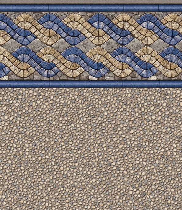 Gulf Coast Tan Seastone Super In Ground Pool Liner - Great Backyard Place