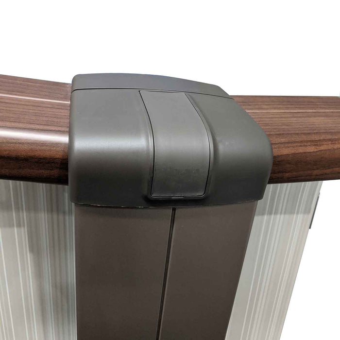 Luxor Round Above Ground Pool Kit (Silver) - Great Backyard Place