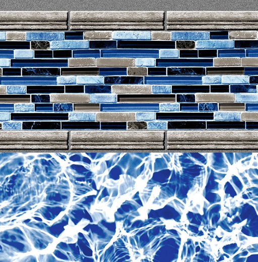 Mountain Tile, White Diffusion Floor In Ground Pool Liner - Great Backyard Place