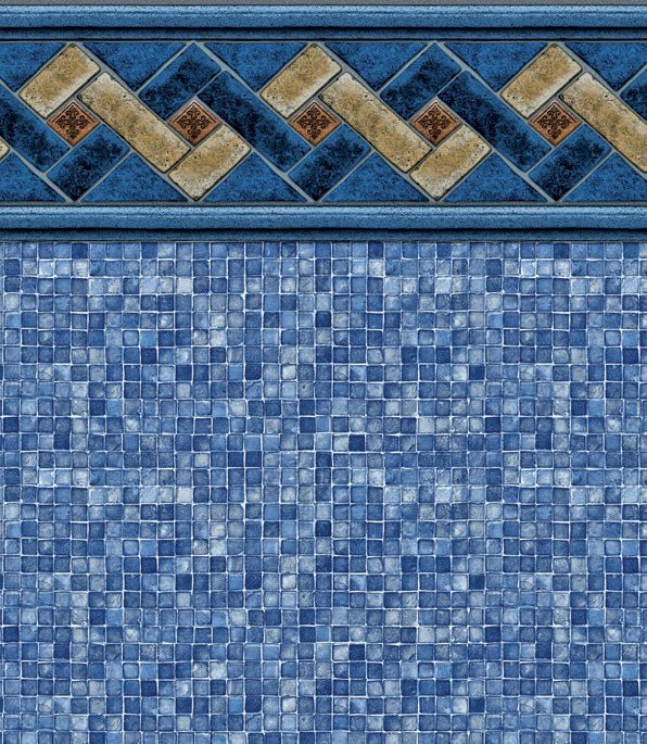 Mountain Top Blue Mosaic In Ground Pool Liner - Great Backyard Place