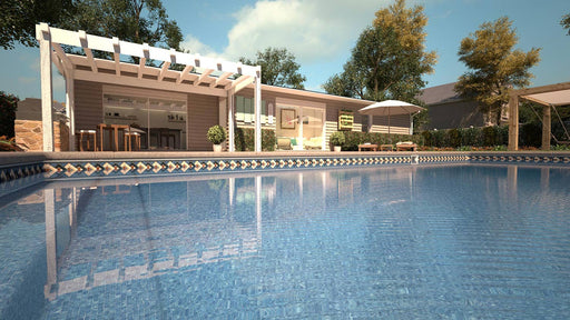 Mountain Top Blue Mosaic In Ground Pool Liner - Great Backyard Place