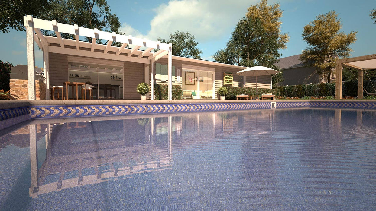 Nantcket Blue Seastone In Ground Pool Liner - Great Backyard Place