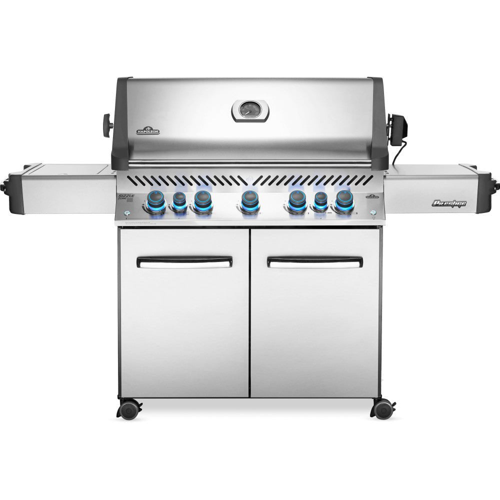 Prestige ® 665 Stainless Steel Propane Gas Grill with Infrared Side and Rear Burners - Great Backyard Place