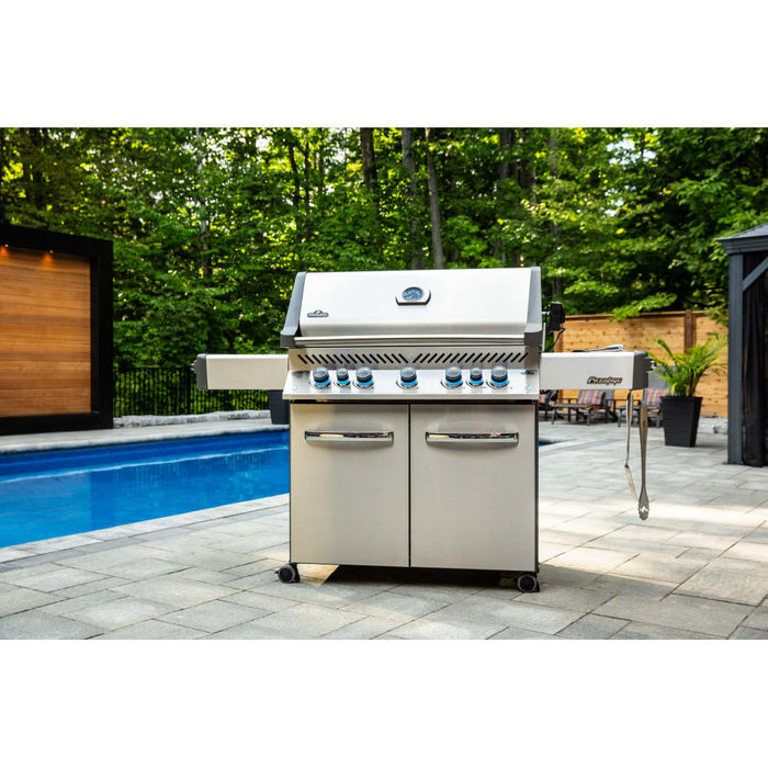 Prestige ® 665 Stainless Steel Propane Gas Grill with Infrared Side and Rear Burners - Great Backyard Place