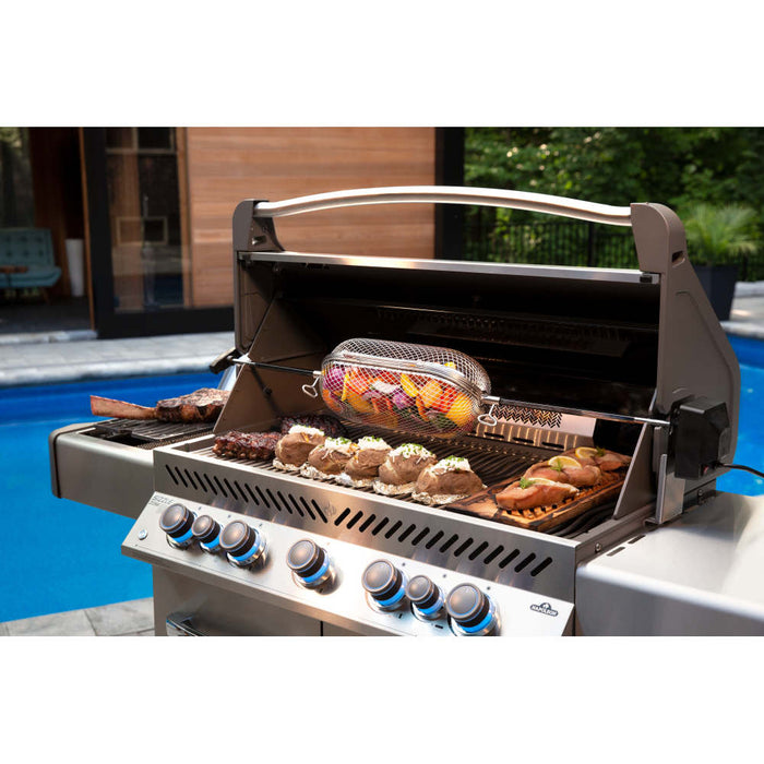 Prestige ® 665 Stainless Steel Propane Gas Grill with Infrared Side and Rear Burners - Great Backyard Place